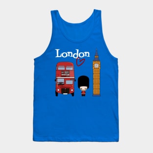 London Royal Guard, Double-Decker Bus and the Big Ben Tank Top